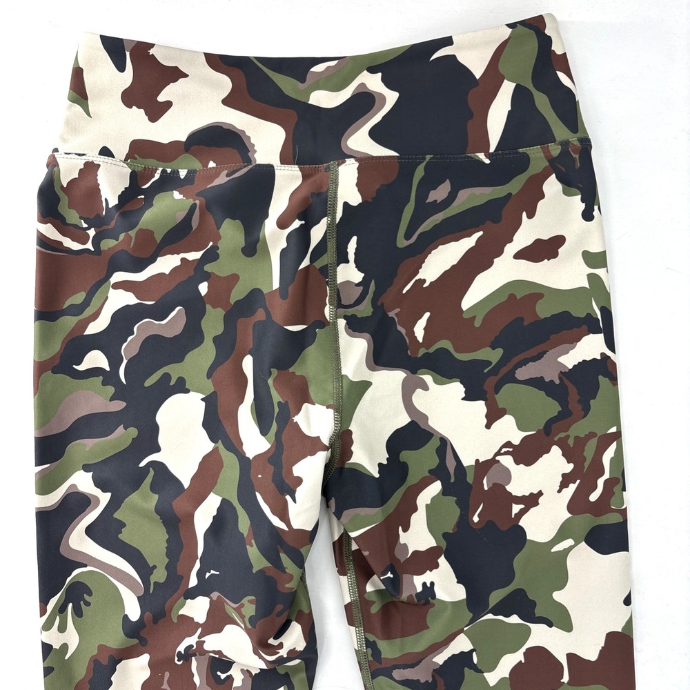 Year Of Ours Women Ankle Leggings Camo Print Size Large Military Green NICE! - Picture 6 of 6